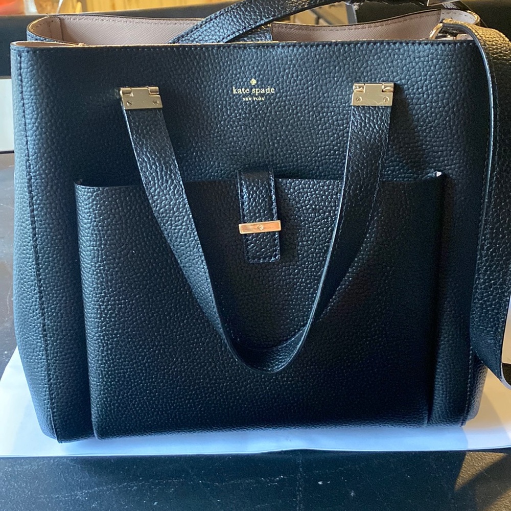 Black Kate Spade purse with dust bag